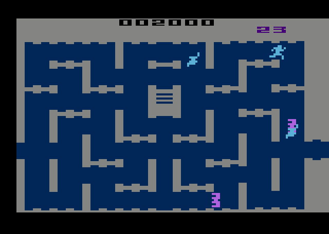 Night Stalker Atari 2600 Screenshot: The game begins...