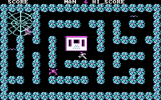 Night Stalker IBM PC/Compatibles Screenshot: Starting the game.