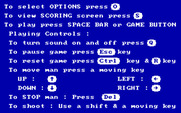Night Stalker for IBM PC/Compatibles - The main menu.
