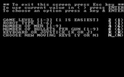 Night Stalker for IBM PC/Compatibles - Setting some game options.