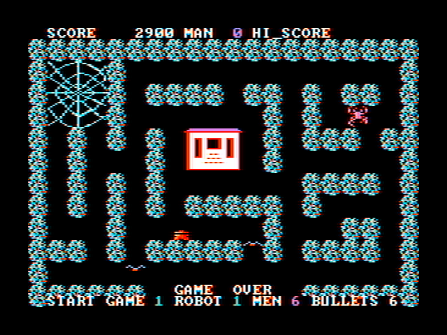 Night Stalker IBM PC/Compatibles Screenshot: Game over.