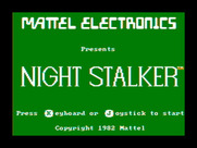 Night Stalker for IBM PC/Compatibles - Title screen.