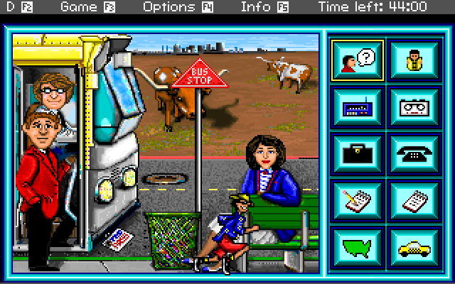 Headline Harry and The Great Paper Race IBM PC/Compatibles Screenshot: My rival runs past, we're both on the right track for this story!