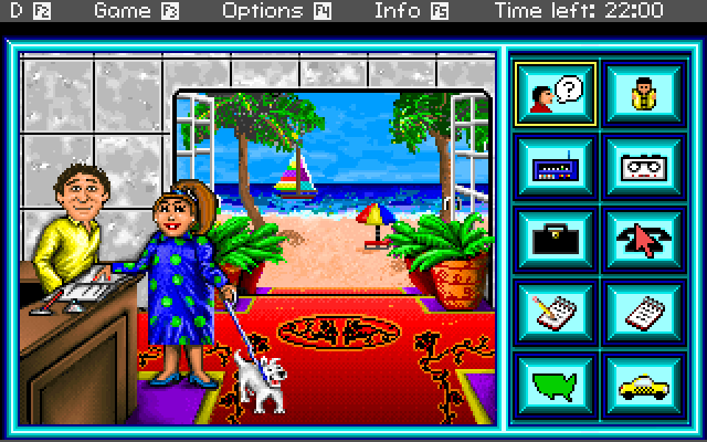Headline Harry and The Great Paper Race IBM PC/Compatibles Screenshot: A dog keeps barking at me...