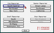 Headline Harry and The Great Paper Race for IBM PC/Compatibles - Select a story to investigate...