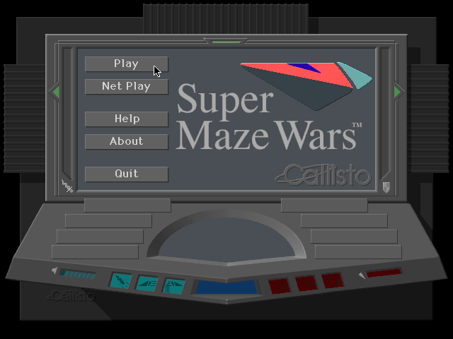 Super Maze Wars Macintosh Screenshot: Title screen.