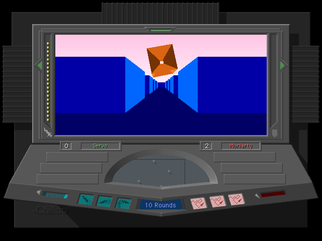 Super Maze Wars Macintosh Screenshot: I located a bonus item in the maze.