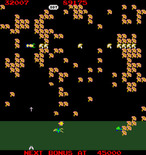 Millipede for Arcade - Like the scorpions in Centipede, earwigs poison the mushrooms...