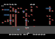 Millipede for Atari 8-bit - Earned 400 points for shooting an opponent...