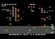 Millipede for Atari 8-bit - Numerous bugs frequently appear at once!