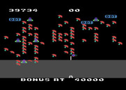 Millipede for Atari 8-bit - Numerous bugs appear to create more mushrooms...