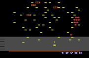 Millipede for Atari 2600 - The millipede makes its way down the screen...