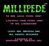 Millipede for NES / Famicom - Title screen.