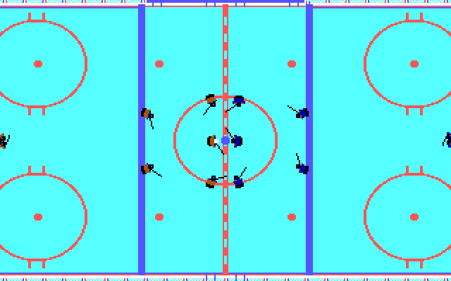 Wayne Gretzky Hockey 2 IBM PC/Compatibles Screenshot: Game start.