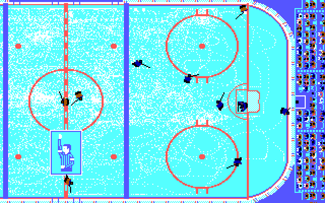 Wayne Gretzky Hockey 2 IBM PC/Compatibles Screenshot: The ref calls another penalty...