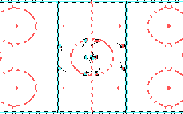 Wayne Gretzky Hockey 2 IBM PC/Compatibles Screenshot: Game start.