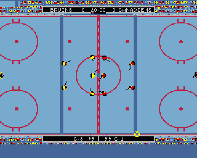 Wayne Gretzky Hockey 2 Amiga Screenshot: Game start.