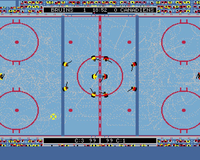Wayne Gretzky Hockey 2 Amiga Screenshot: Faceoff...