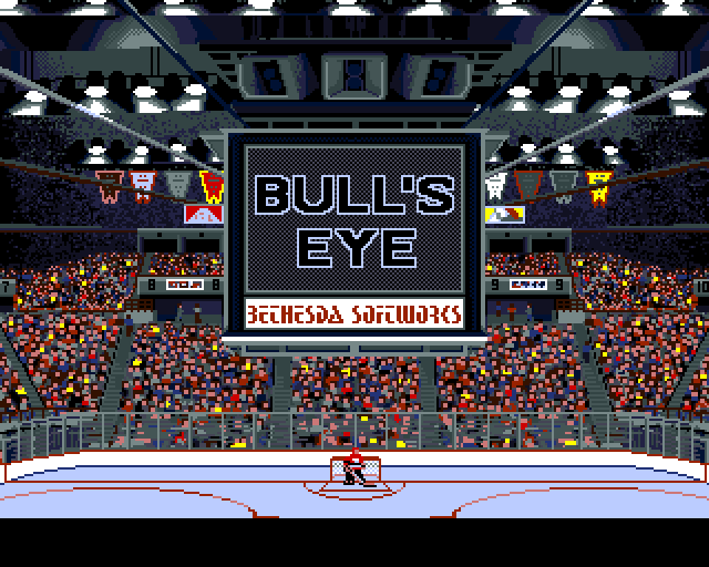 Wayne Gretzky Hockey 2 Amiga Screenshot: Bull's Eye!