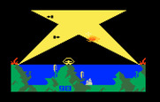Atlantis for Intellivision - You can hit opponents whether they are in the lights or not...