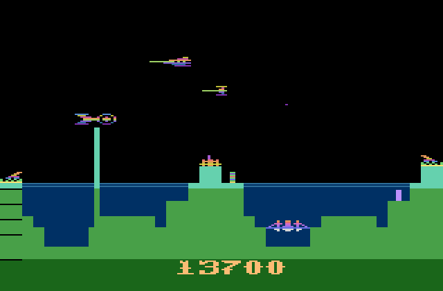 Atlantis Atari 2600 Screenshot: It's a laser attack!