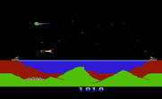 Atlantis for Commodore VIC-20 - Be careful; The game ends when all of the city is destroyed!
