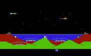 Atlantis for Commodore VIC-20 - Starting screen and game demo mode.