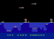 Atlantis for Atari 8-bit - Game starting screen and demo mode.