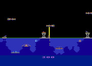 Atlantis for Atari 8-bit - Part of the city being destroyed...