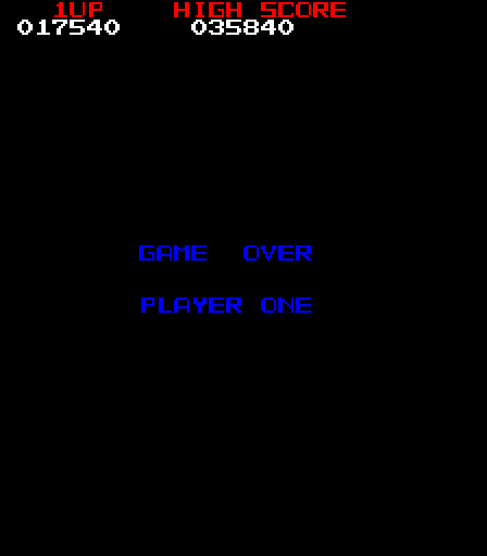 Tutankham Arcade Screenshot: Game over.