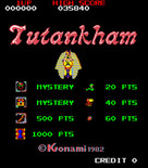 Tutankham for Arcade - Title screen.