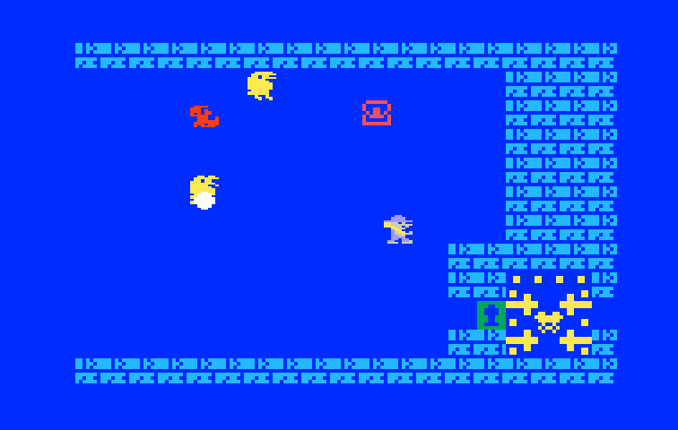 Tutankham Intellivision Screenshot: The exit for the second level.