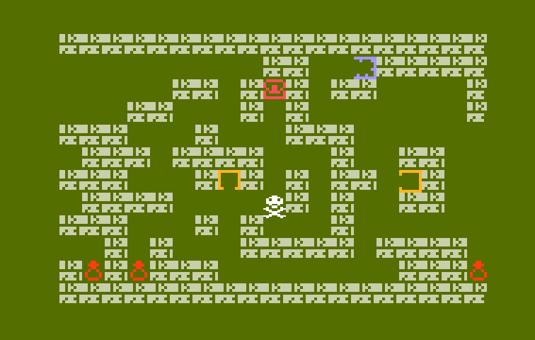 Tutankham Intellivision Screenshot: I was caught by an opponent!