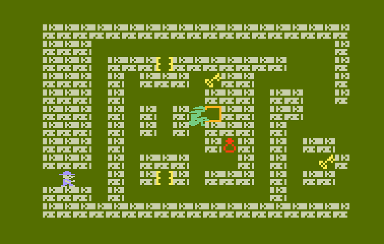 Tutankham Intellivision Screenshot: Level 3 start.
