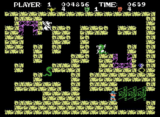 Tutankham ColecoVision Screenshot: Reached the end of the first level...