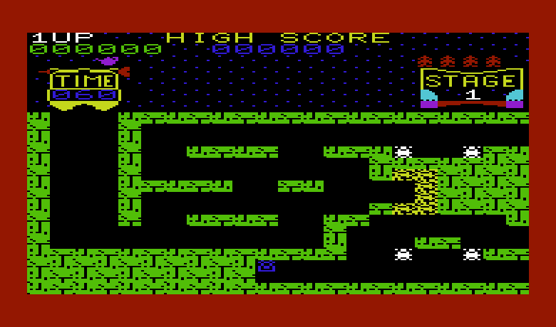 Tutankham Commodore VIC-20 Screenshot: Starting screen.