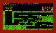 Tutankham for Commodore VIC-20 - Avoiding snakes on the first level.