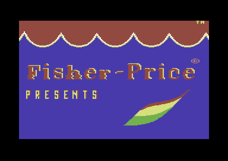 Little People Bowling Alley Commodore 64 Screenshot: Fisher Price logo.