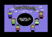 Little People Bowling Alley for Commodore 64 - The main menu.