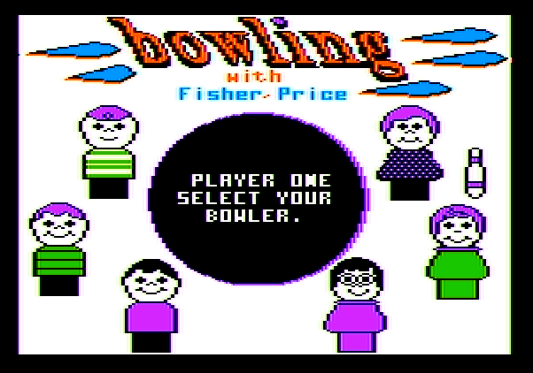 Little People Bowling Alley Apple II Screenshot: Select a bowler...
