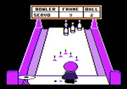 Little People Bowling Alley for Apple II - Preparing to bowl.