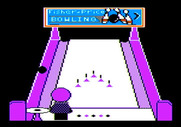Little People Bowling Alley for Apple II - The game begins.