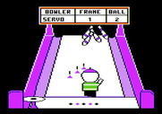Little People Bowling Alley for Apple II - Pins knocked down!