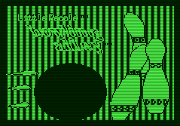 Little People Bowling Alley Apple II Screenshot: Title screen.