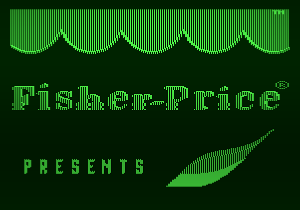 Little People Bowling Alley Apple II Screenshot: Fisher Price logo dancing...