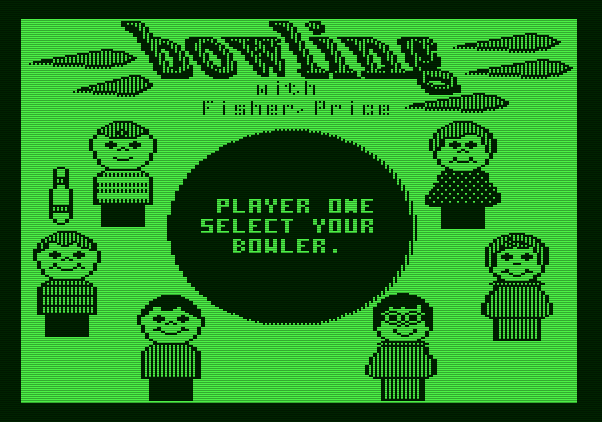 Little People Bowling Alley Apple II Screenshot: Select a bowler.