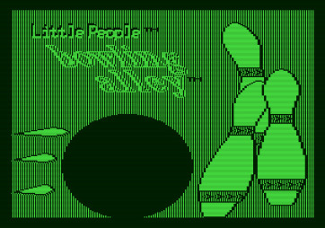 Little People Bowling Alley for Apple II - Title screen.