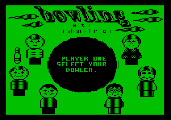 Little People Bowling Alley Apple II Screenshot: Select a bowler.