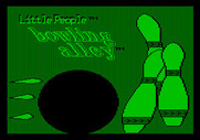 Little People Bowling Alley for Apple II - Title screen.