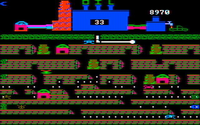 Oil's Well IBM PC/Compatibles Screenshot: My drill bit has been destroyed!